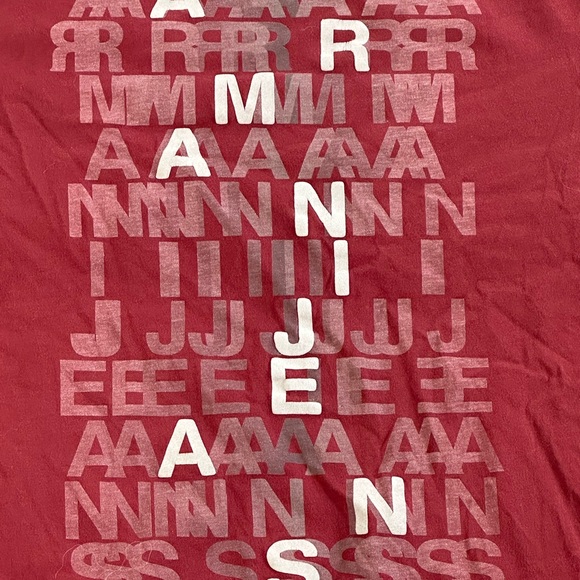 Authentic Armani Jeans 100% Pima Cotton Burgundy Men’s T-Shirt- Size Small - Picture 2 of 4